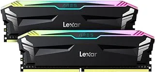 Lexar ARES RGB 32GB (2x16GB) DDR4 RAM 3600MT/s CL18 Desktop Memory, Compatible with Intel XMP 2.0 and AMD Ryzen (Black) LD4BU016G-R3600GDLA