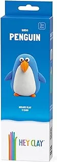 HEY CLAY – DIY Penguin Plastic Creative Modelling Air-Dry Clay For Kids 3 Cans