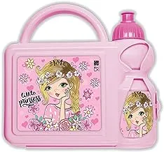 Little Princess Lunch Box and Water Bottle Set for Kids, Pink