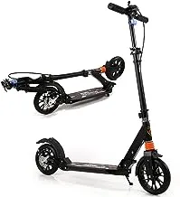 Adults Scooters with Big Wheels, Scooter Adult Folding, disc Brake, Double Shock Absorption, Support 220 Lbs Weight, Suitable For Campus And City Trips（Non-electric）
