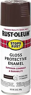 Rust-Oleum 248630 Stops Rust Spray Paint, 12 oz, Gloss French Roast