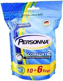 Personna Comfort 2 Razors for Men 16-Pieces