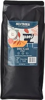 Silverskin Coffee Roasters Specialty Coffee, Medium Roast Coffee Beans Uganda Drugar, 1kg for Espresso
