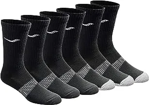 Saucony Men's Mesh Ventilating Comfort Fit Performance Crew Socks, 3, 6, 12 Pairs, L-xl Running Socks