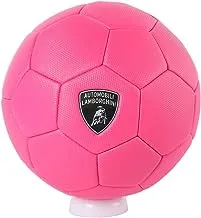 Lamborghini Soccer Ball Machine-Stitched Construction, PVC Material, Perfect for Teenager and Adults Pink Size 5 145456