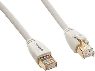AmazonBasics RJ45 Cat7 High-Speed Gigabit Ethernet Patch Internet Cable, 10Gbps, 600MHz, 10 Feet (3M), Gray