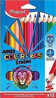 أقلام تلوين قوية جامبو 12 لون