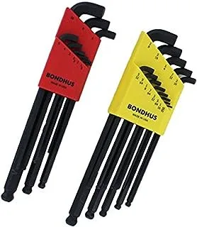 Bondhus 20599 0.050-3/8-Inch and 1.5-10mm Stubby Ball End Hex Key Double Pack