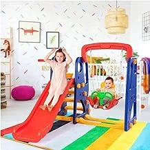RBW TOYS Slide and Swing With Basketball Set Multi Color For Kids Activities rbwtoy16341.