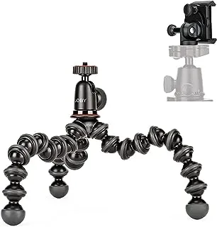 JOBY GorillaPod 1K GripTight Mount PRO Kit, Compact Flexible Tripod 1K Stand and BallHead 1K with Locking Phone Mount, Easy Landscape or Portrait Mode, Supports up to 1kg (2.2lb), Black (JB01831-BWK)