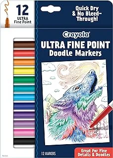 Crayola Ultra Fine Point Markers, Art Markers, Gifts for Teens, 12 ct
