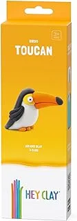 HEY CLAY – DIY Toucan Plastic Creative Modelling Air-Dry Clay For Kids 3 Cans