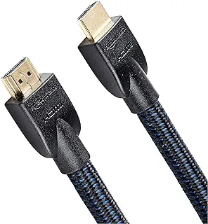 Amazon Basics High-Speed HDMI Cable (18Gbps, 4K/60Hz) - 25 Foot (7.5M),Nylon-Braided