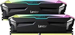 Lexar ARES RGB 16GB (2x8GB) DDR4 RAM 3600MT/s CL18 ذاكرة سطح المكتب، متوافقة مع Intel XMP 2.0 وAMD Ryzen (أسود) LD4BU008G-R3600GDLA