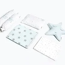 Masilo Organic Mini Cot Set with Muslin Blanket – Sleepy Star (BLUE)