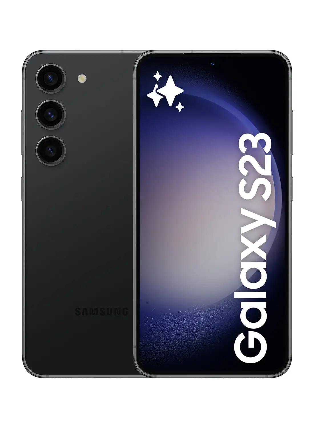 سامسونج جالاكسي S23 5G ثنائي الشريحة باللون الأسود فانتوم وذاكرة الوصول العشوائي (RAM) سعة 8 جيجابايت وسعة 128 جيجابايت - إصدار الشرق الأوسط