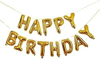 Hootyballoo Happy Birthday 16 Balloon, Gold, Hbgp160