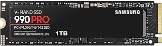 سلسلة سامسونج 990 برو - 1 تيرابايت PCIe Gen4. X4 NVMe 2.0c - M.2 SSD داخلي (MZ-V9P1T0B/AM)