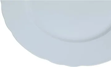Alsaif Gallery White Round Porcelain Serving Plate 10.5 Inch