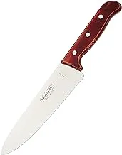 سكين طهي ترامونتينا مقاس 8 بوصات مع شفرة من الفولاذ المقاوم للصدأ ومقبض آمن للاستخدام في غسالة الأطباق من بوليوود