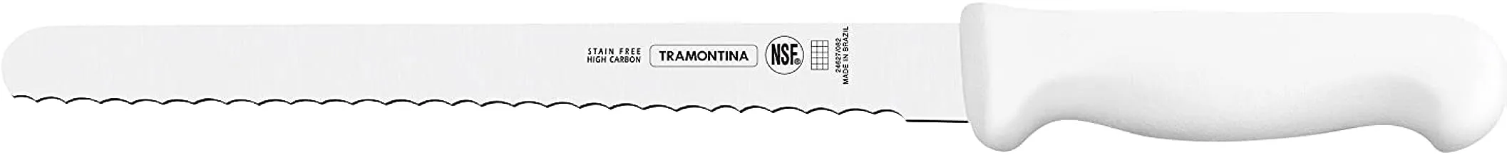 Tramontina Professiona 12 Inchesl Ham Knife with Stainless Steel Blade and White Polypropylene Handle