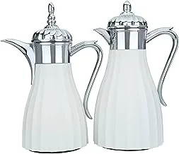 Alsaif Gallery Kenda Thermos Set White and Silver Size (1, 0.7 Liter) Liter