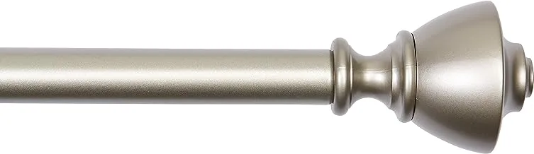 Amazon Basics 2.54 CM Wall Curtain Rod with Urn Finials, 1.83 M to 3.66 M, Nickel