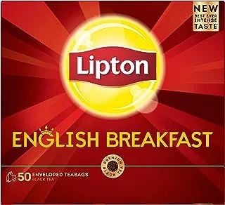 Lipton Black Tea English Breakfast, 50 Envelope Teabags