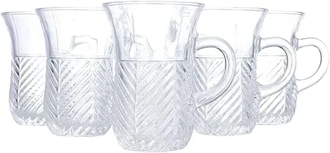 Alsaif Gallery Glass Tea Cup Set 6-Pieces