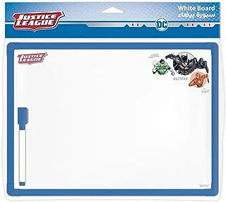 Justice League 144039 Portable A4 Whiteboard with Whiteboard Marker, Blue