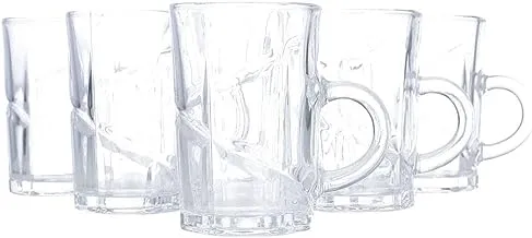 Alsaif Gallery 6-Piece Glass Hand Tea Set