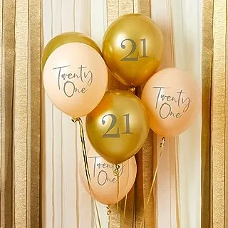 Club Green 21St Birthday Balloon, Gold
