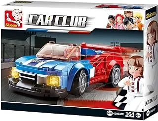 Sluban Car Club Series - Racing Car Building Blocks 164 PCS with Mini Figures - For Age 6+ Years Old