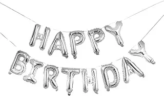 Hootyballoo 'Happy Birthday' Balloon, Silver, 16
