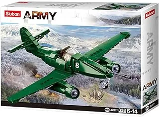 Sluban Army Series - مجموعة بناء الطائرات المقاتلة من معركة بودابست 338 قطعة - أخضر