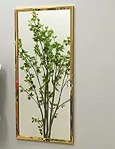 مرآة ECVV بطول كامل مثبتة على الحائط مرآة معلقة مرآة حمام ذهبية للجدار مرآة مستطيلة لغرفة النوم وغرفة المعيشة إطار من سبائك الألومنيوم أفقي/عمودي ذهبي | 60×120 سم |