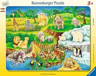 Ravensburger The Zoo My First Frame Tray 14 Piece Jigsaw Puzzle for Kids - Every Piece is Unique, Pieces Fit Together Perfectly