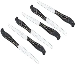 Alsaif Gallery Black Marble Plastic Hand Knife Set 6-Pieces