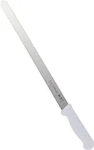 Tramontina Professional 14 Inches Plain Edge Slicer Knife for Cold Cuts with Stainless Steel Blade and White Polypropylene Handle with Antimicrobial Protection