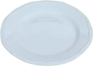Alsaif Gallery White Flat Oval Porcelain Serving Plate 12 Inch