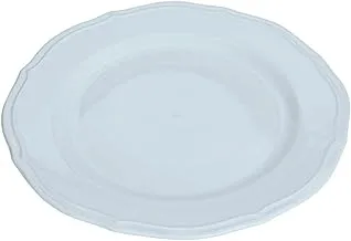 Alsaif Gallery White Flat Oval Porcelain Plate 10 Inch