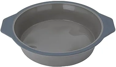 Alsaif Gallery Round Silicone Cake Mold with Deep Handle Grey