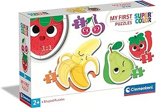 Clementoni Puzzle Super Color Fruit and Vegetables 2+3+4+5 PCS - For Age 2 Years Old Multicolor