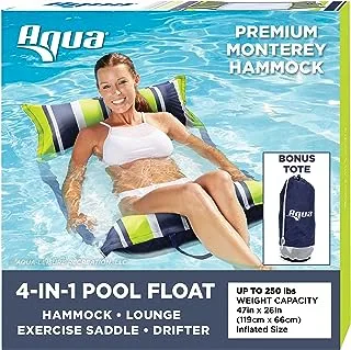 Aqua 4-in-1 Monterey Pool Hammock & Float, 50% Thicker