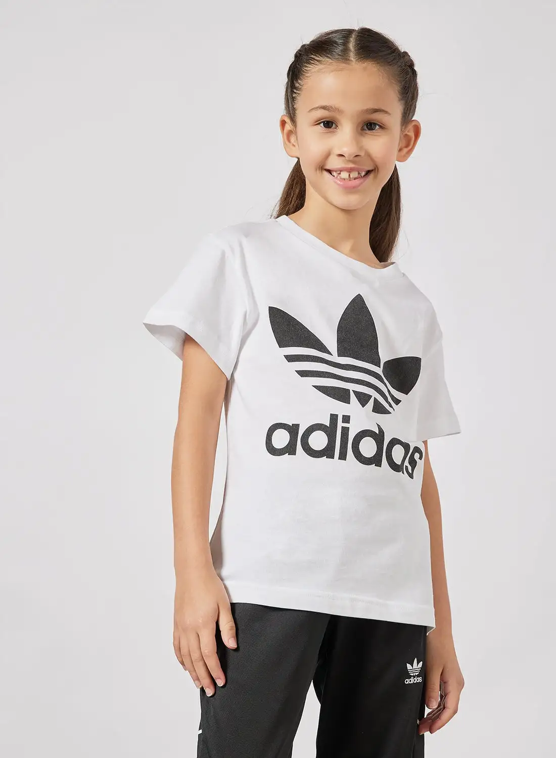 adidas Originals Kids Unisex Logo Print T-Shirt White