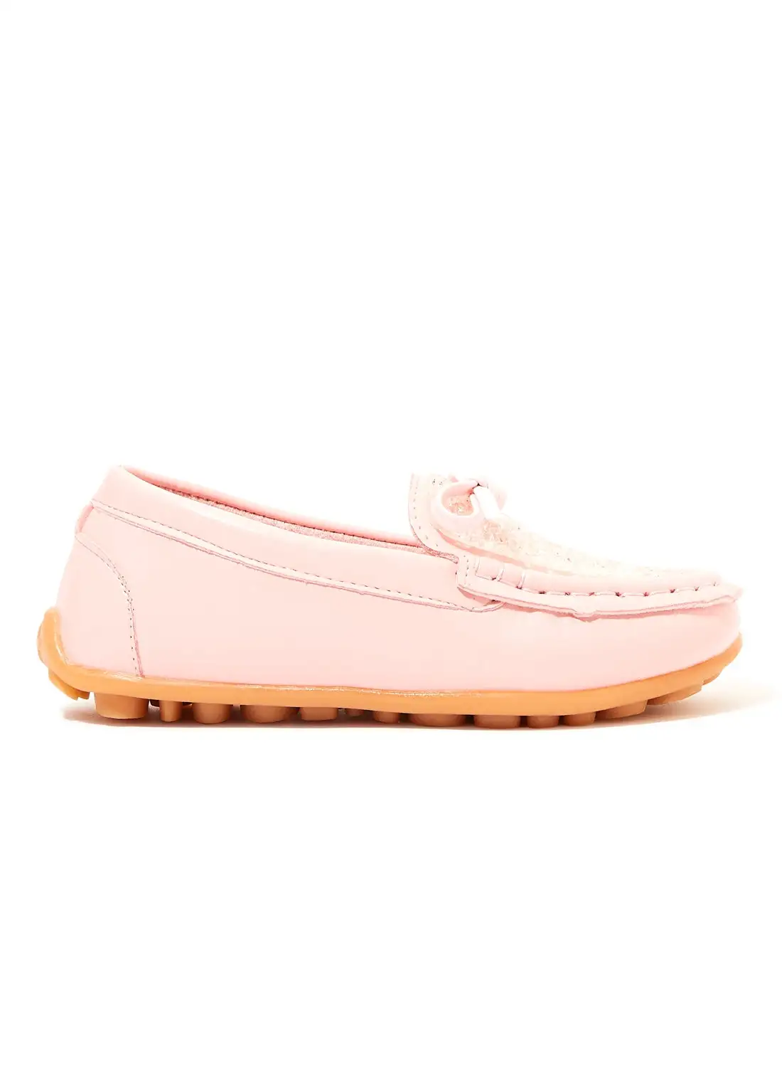 Hoppipola Girls Shimmer Panel Loafers Pink