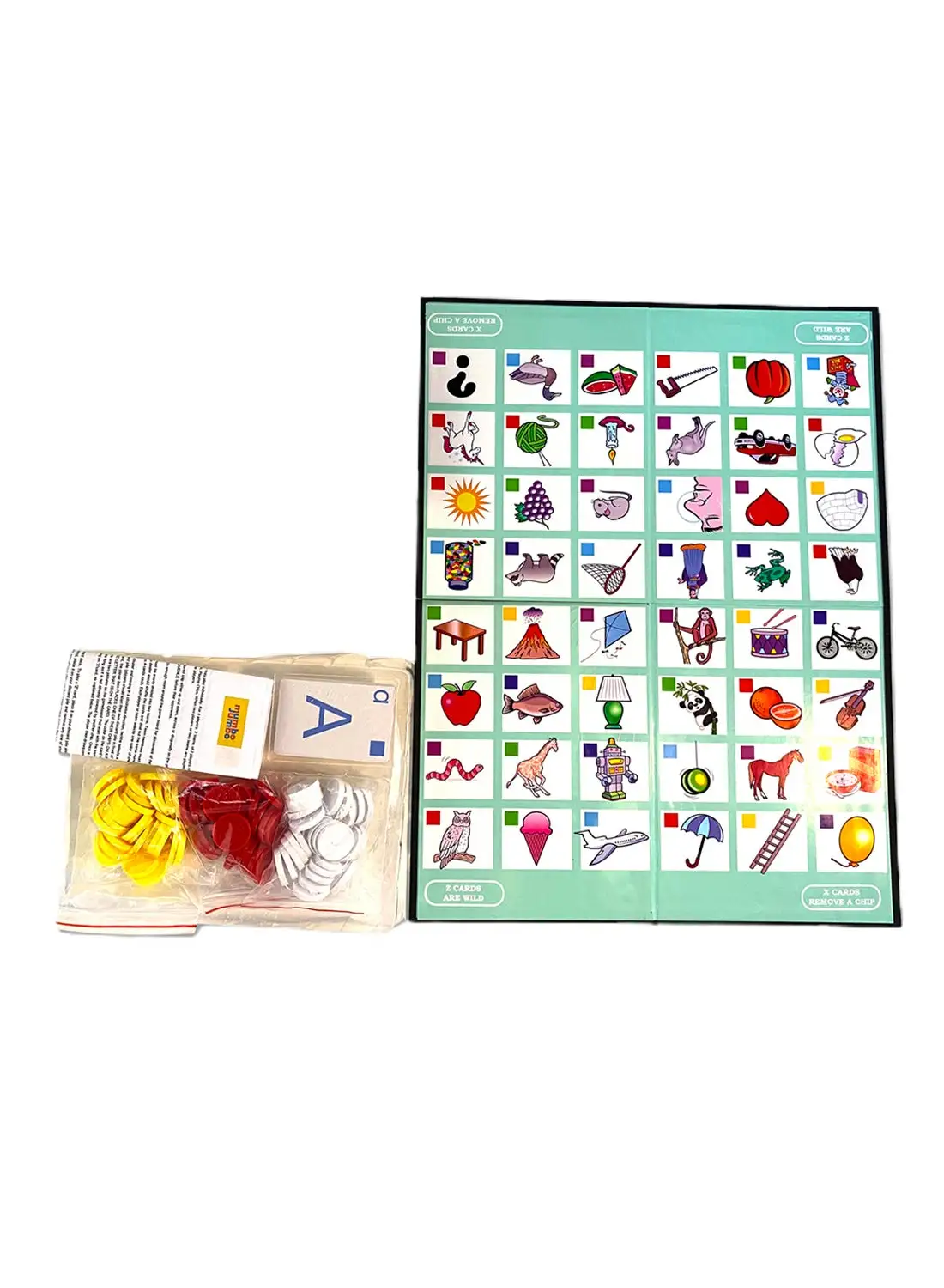 لعبة بطاقات مامبو جامبو ذات جودة عالية من لعبة تسلسل الحيوانات ، تسلسل المرح من الألف إلى الياء للأطفال من سن 4 سنوات فما فوق ، مع دليل إرشادي 25.5 × 20 × 5.5 سم