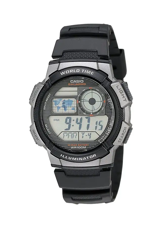 CASIO Men's Youth Water Resistant Digital Watch AE-1000W-1BVDF-R - 44 mm - Black