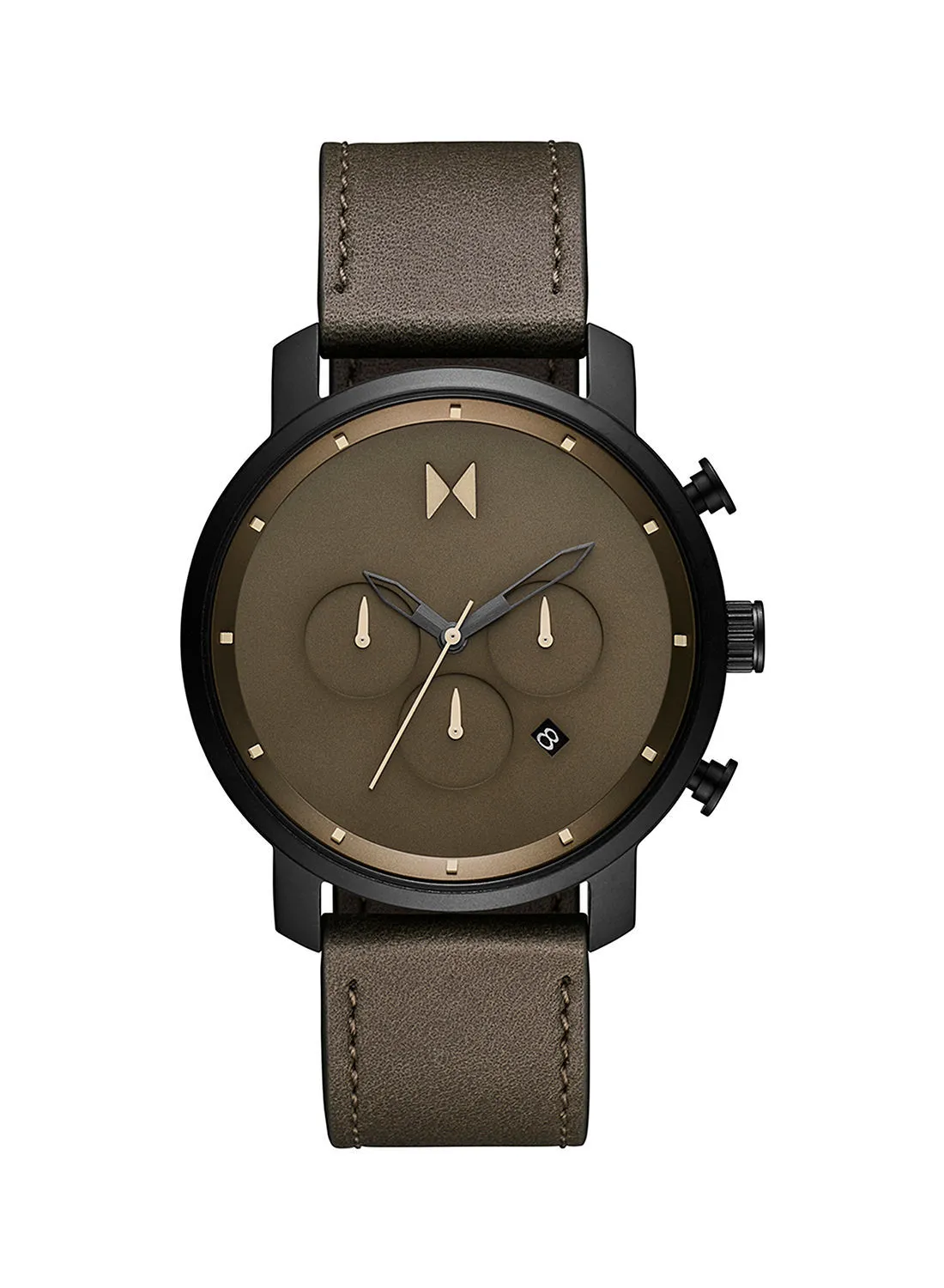 MVMT Men Chronograph Round Shape Leather Wrist Watch 28000287-D - 45 Mm