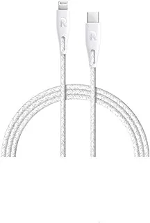 RAVPower Type-C to Lightning Nylon Cable, 2 Meter Length, White